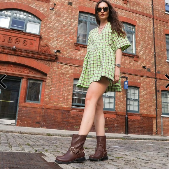 Sophia Webster BLAKE BIKER BOOT Chocolate & Crystal Harness - Picture 4 of 16